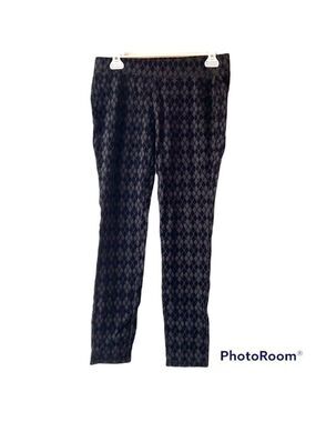 One 5 ONE Black Diamond Patterned Leggings Size Small